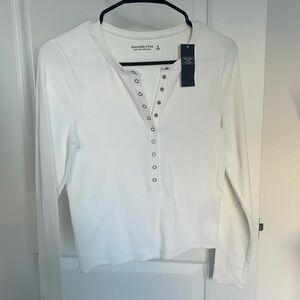 white ribbed long sleeve